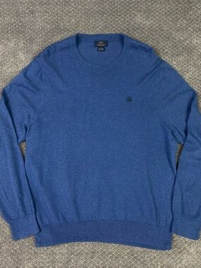 Brooks Brothers Cashmere Blend Sweater Men's Large Blue Preppy